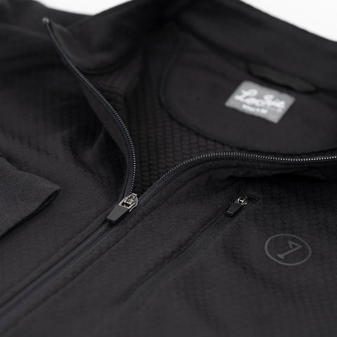 Lochie Mens Grid Fleece Full Zip Full Zip (Black Onyx)