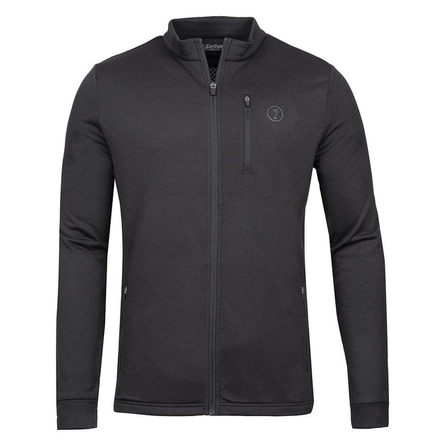 Lochie Mens Grid Fleece Full Zip Full Zip (Black Onyx) #contain