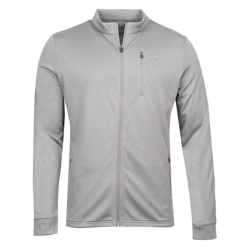 Lochie Mens Grid Fleece Full Zip Full Zip (Lava Smoke) #contain