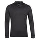 Lochie Mens Grid Fleece Quarter Zip Pullover (Black Onyx) #contain