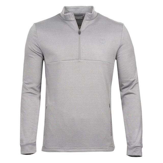 Lochie Mens Grid Fleece Quarter Zip Pullover (Lava Smoke) #contain
