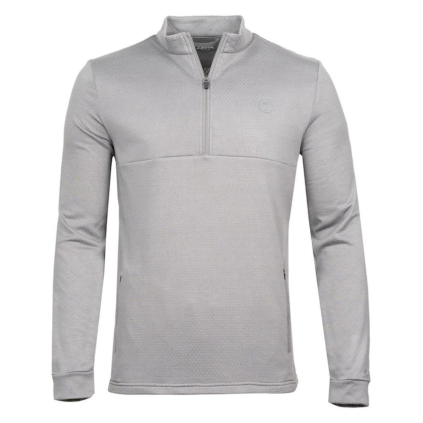 Lochie Mens Grid Fleece Quarter Zip Pullover (Lava Smoke) #contain