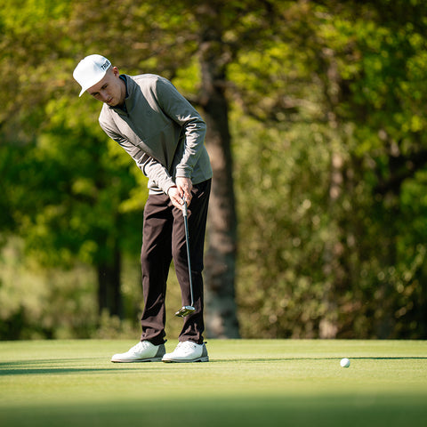 Lochie Mens Grid Fleece Quarter Zip Pullover (Lava Smoke) @0