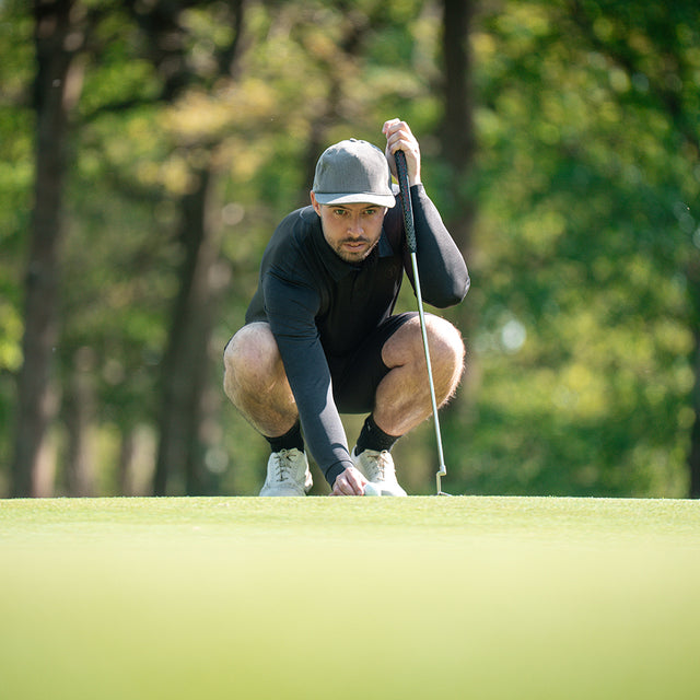 Mens LS Tech Polo (Black Onyx)