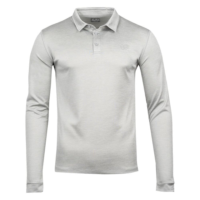 Lochie Mens LS Tech Polo (Harbour Mist) #contain