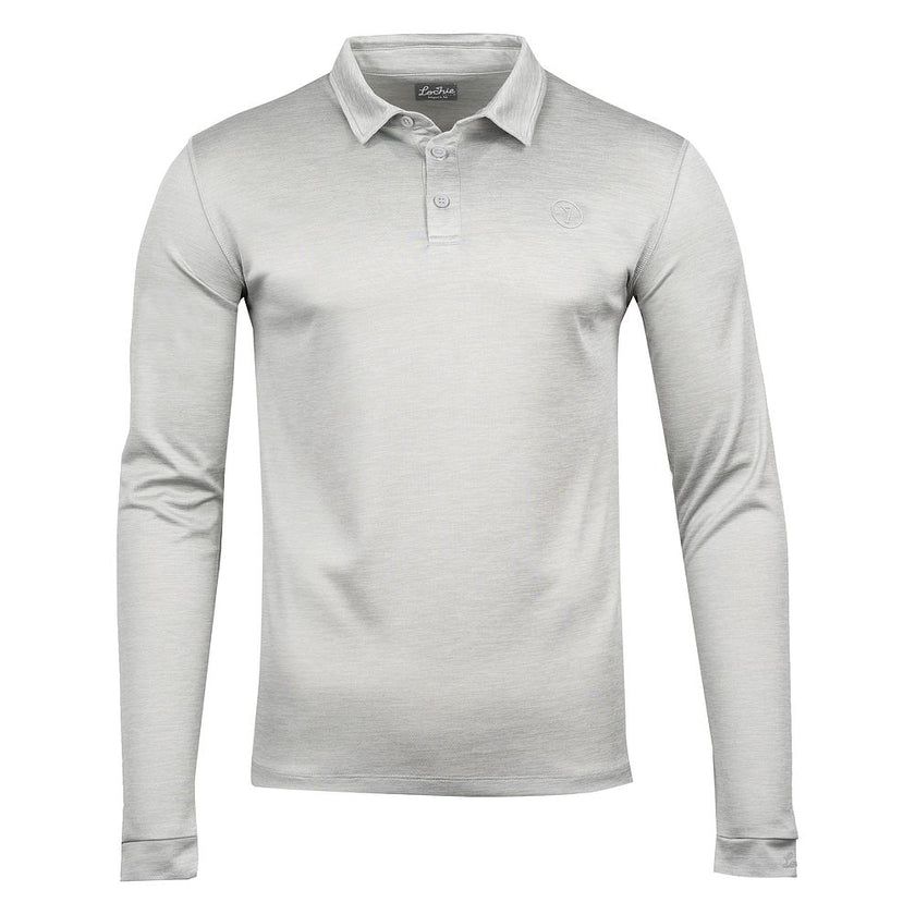 Lochie Mens LS Tech Polo (Harbour Mist) #contain