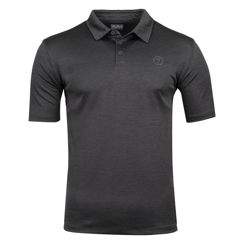 Lochie Mens SS Tech Polo (Black Onyx) #contain