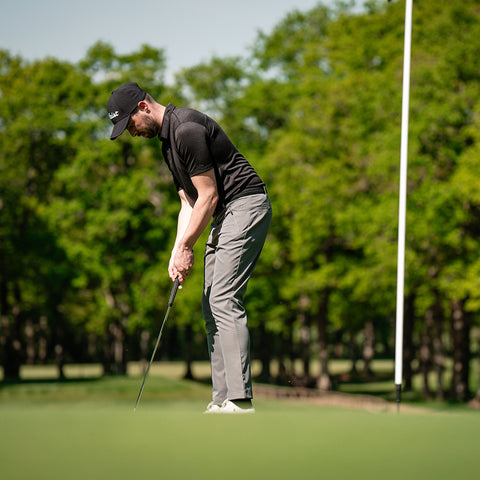 Lochie Mens SS Tech Polo (Black Onyx) @25